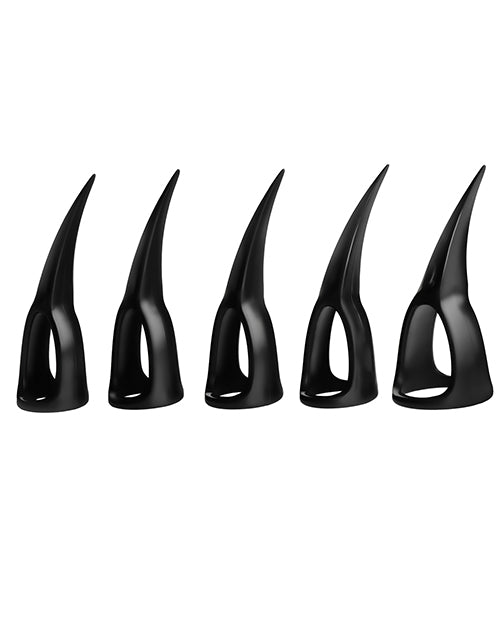 Xr LLC Master Series Talons Sensation Play Rings - 10 pc Set, Black Kink & BDSM