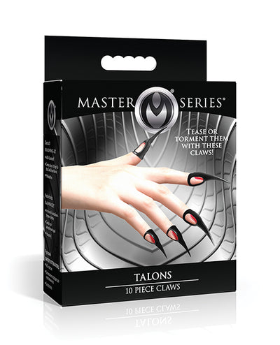 Xr LLC Master Series Talons Sensation Play Rings - 10 pc Set, Black Kink & BDSM