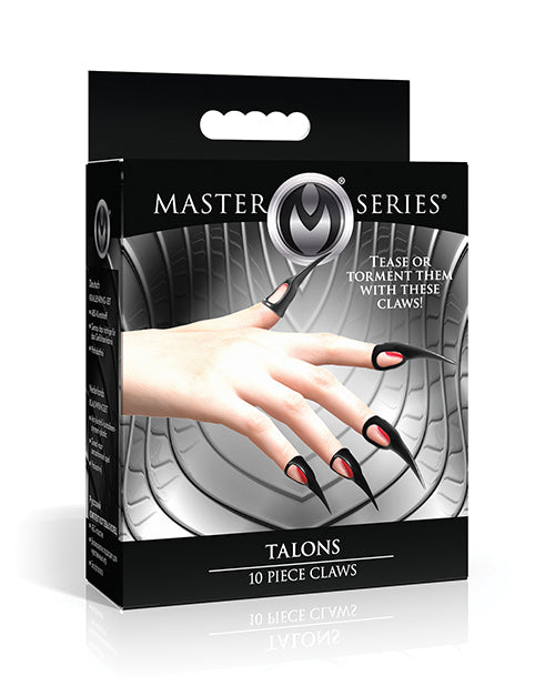 Xr LLC Master Series Talons Sensation Play Rings - 10 pc Set, Black Kink & BDSM