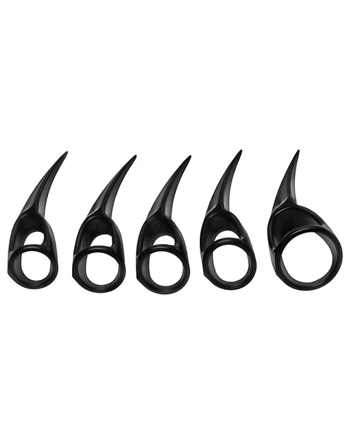 Xr LLC Master Series Talons Sensation Play Rings - 10 pc Set, Black Kink &amp; BDSM