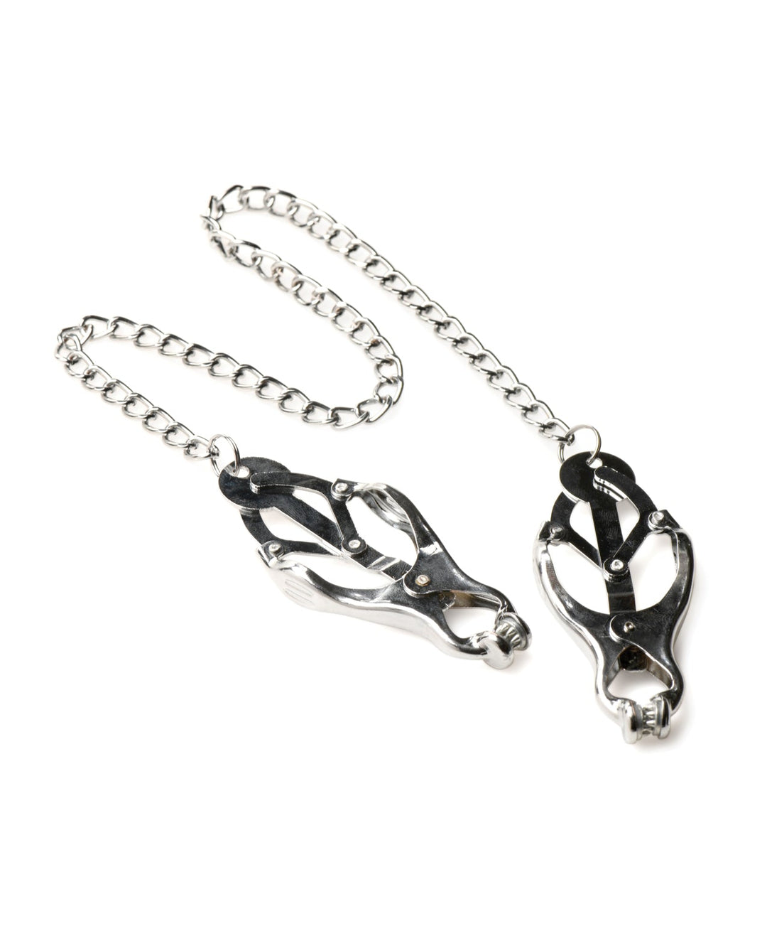 Xr LLC Master Series Tyrant Spiked Clover Nipple Clamps - Silver Kink &amp; BDSM