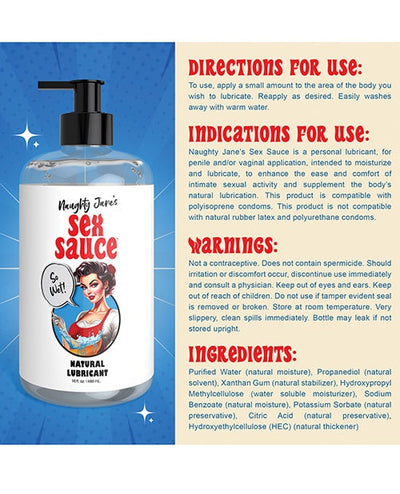 Xr LLC Naughty Jane's Sex Sauce Natural Lubricant - oz Lubes