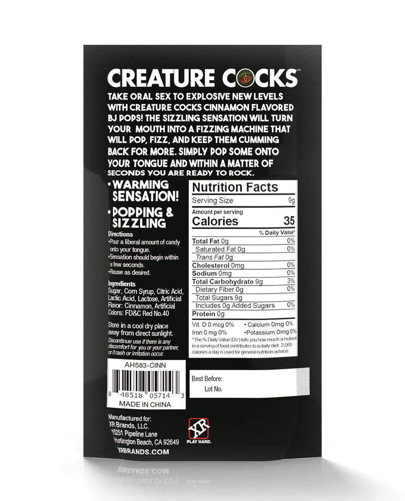 Xr LLC Creature Cocks CC Bj Pops! - Cooling Spearmint More