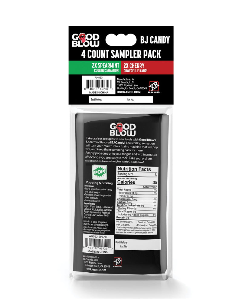 Xr LLC Good Blow Bj Sampler Pack - Pack of 4, Spearmint/Cherry More