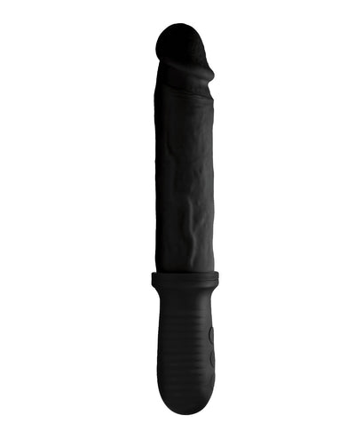 Xr LLC Master Series 8X Auto Pounder Vibrating & Thrusting Dildo w/Handle - Black Vibrators