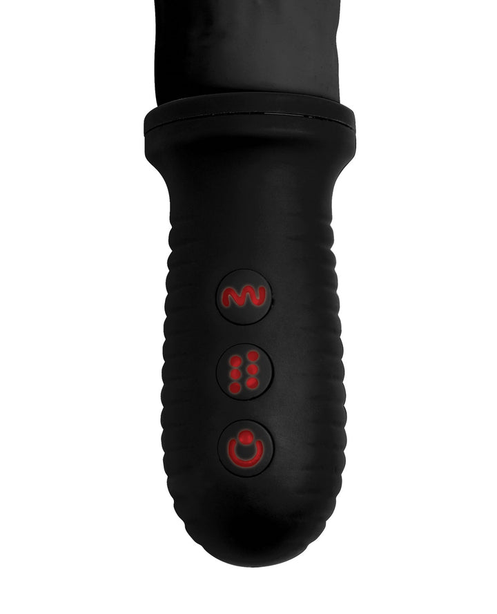 Xr LLC Master Series 8X Auto Pounder Vibrating &amp; Thrusting Dildo w/Handle - Black Vibrators