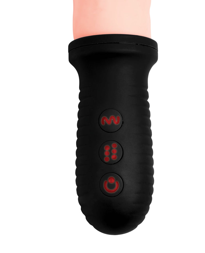 Xr LLC Master Series 8X Auto Pounder Vibrating &amp; Thrusting Dildo w/Handle - Flesh Vibrators