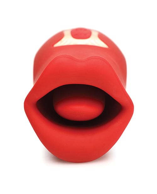 Xr LLC No Eta Shegasm Lickgasm Kiss + Tell Silicone Kissing &amp; Vibrating Clitoral Stimulator - Red Vibrators