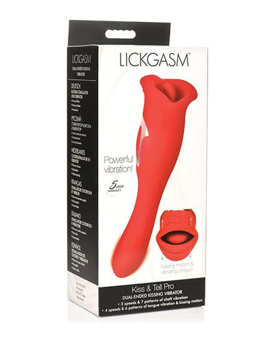 Xr LLC Shegasm Lickgasm Kiss + Tell Pro Dual Ended Kissing Vibrator - Red Vibrators