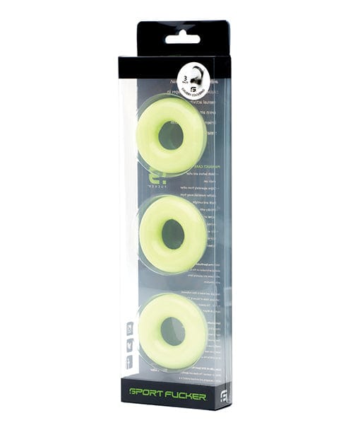 665 INC Sport Fucker Chubby Cockring Pack Of 3 Glow Penis Toys