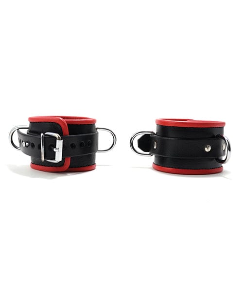665 665 Padded Locking Wrist Restraint Red Kink &amp; BDSM