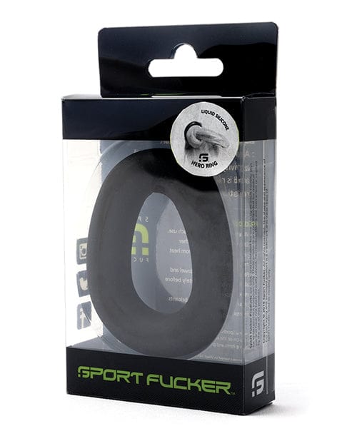 665 Sport Fucker Hero Ring - Black Penis Toys