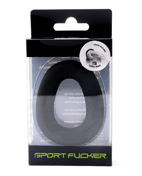 665 Sport Fucker Hero Ring - Black Penis Toys
