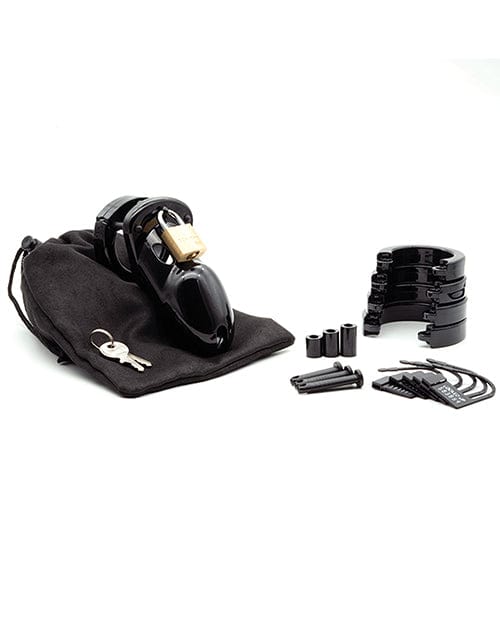 A.L. Enterprises Cb-3000 3" Cock Cage &amp; Lock Set Black Kink &amp; BDSM