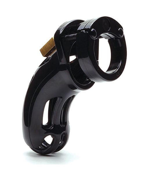 A.L. Enterprises The Curve 3 3-4" Curved Cock Cage &amp; Lock Set - Black Kink &amp; BDSM