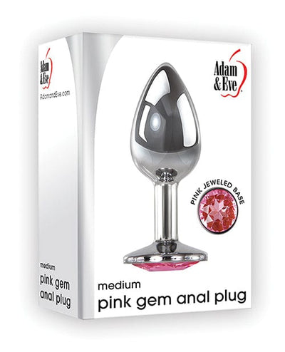 Adam & Eve Adam & Eve Pink Gem Aluminum Anal Plug Medium Anal Toys