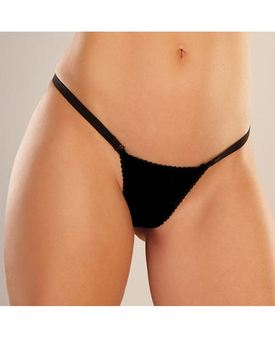 Allure Lingerie Adore Between The Cheats Velvet  Panty Black One Size Fits Most Lingerie & Costumes