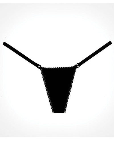 Allure Lingerie Adore Between The Cheats Velvet  Panty Black One Size Fits Most Lingerie & Costumes