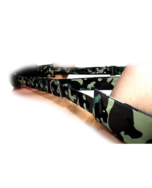 Atlantas Products Sensual Sin Leather Adjustable Travel Sling - Camo Kink &amp; BDSM