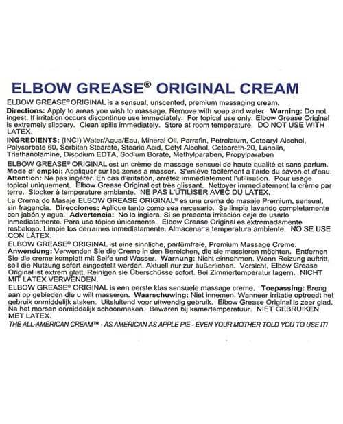 B. Cumming Elbow Grease Original Cream Jar Lubes