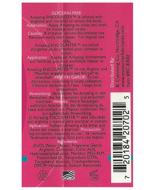 B. Cumming Encounter Female Arousal Lubricant - Amazing Lubes