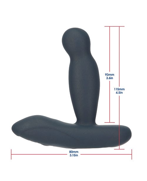 B.M.S. Enterprises Lux Active Revolve 4.5" Rotating &amp; Vibrating Anal Massager - Dark Blue Anal Toys