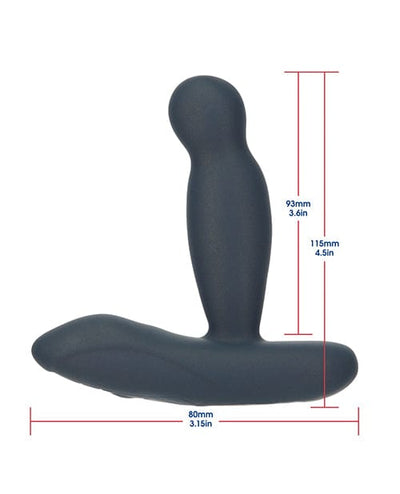 B.M.S. Enterprises Lux Active Revolve 4.5" Rotating & Vibrating Anal Massager - Dark Blue Anal Toys