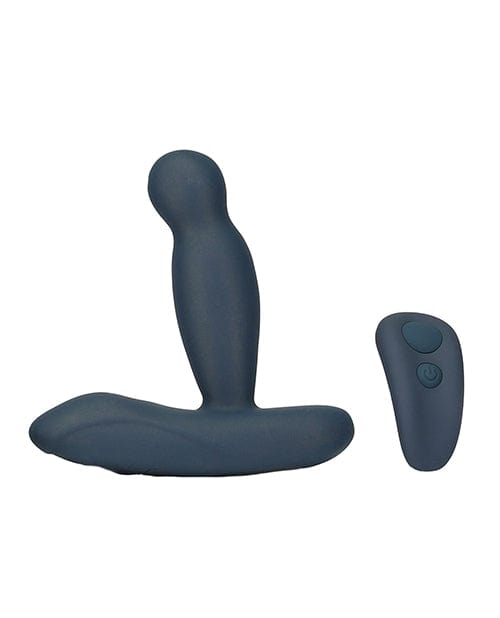 B.M.S. Enterprises Lux Active Revolve 4.5" Rotating & Vibrating Anal Massager - Dark Blue Anal Toys