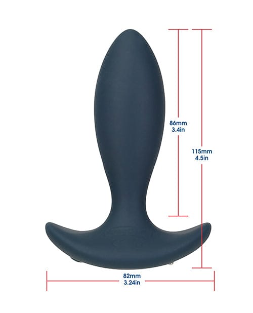 B.M.S. Enterprises Lux Active Throb Anal Pulsating Massager with Remote - Dark Blue Anal Toys