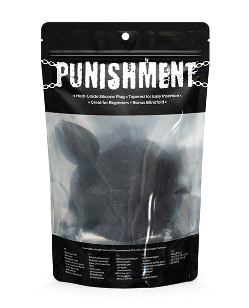 B.M.S. Enterprises Punishment Bunny Tail Butt Plug - Black Anal Toys