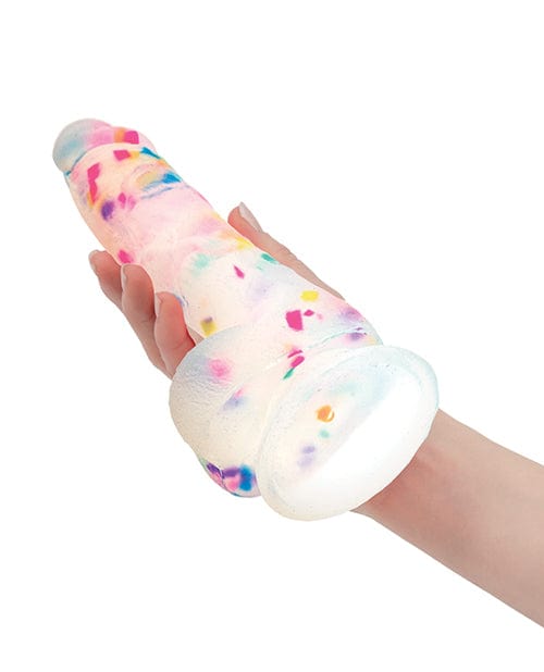 B.M.S. Enterprises Addiction 7.5" Party Marty - Frost-Confetti Dildos
