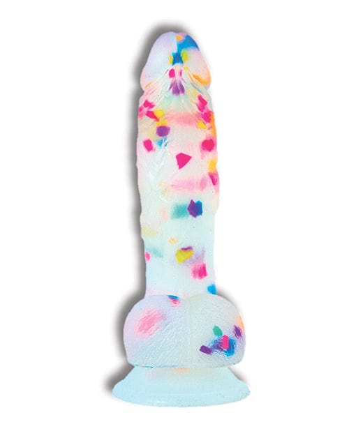 B.M.S. Enterprises Addiction 7.5" Party Marty - Frost-Confetti Dildos