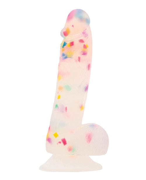 B.M.S. Enterprises Addiction 7.5" Party Marty - Frost-Confetti Dildos
