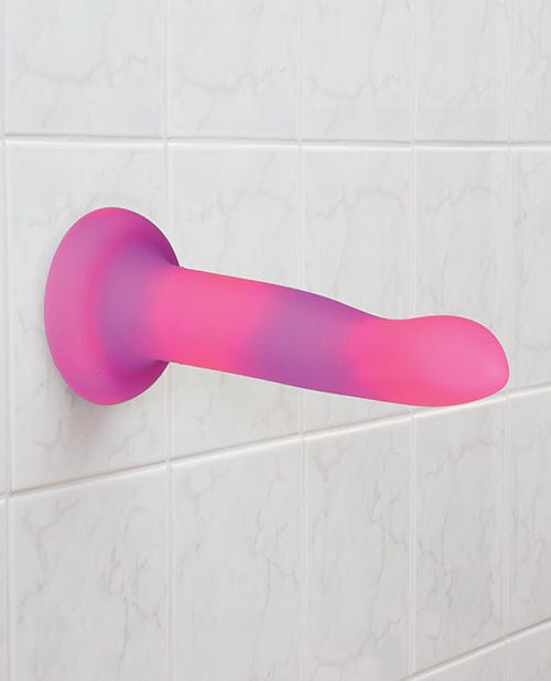 B.M.S. Enterprises Addiction 8" Rave Glow In The Dark Dong - Pink-purple Dildos