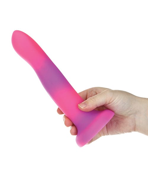 B.M.S. Enterprises Addiction 8" Rave Glow In The Dark Dong - Pink-purple Dildos