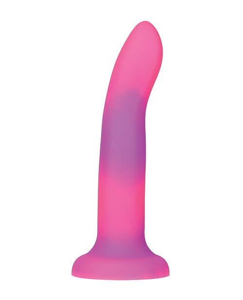 B.M.S. Enterprises Addiction 8" Rave Glow In The Dark Dong - Pink-purple Dildos