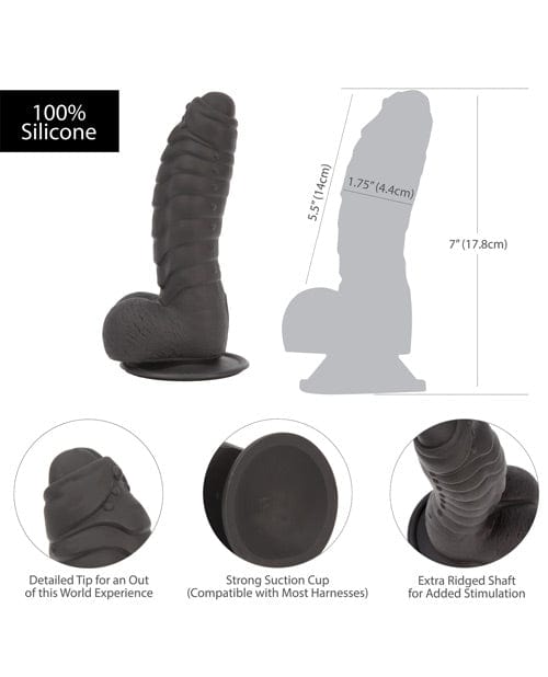 B.M.S. Enterprises Addiction Ben 7" Dildo - Black Dildos