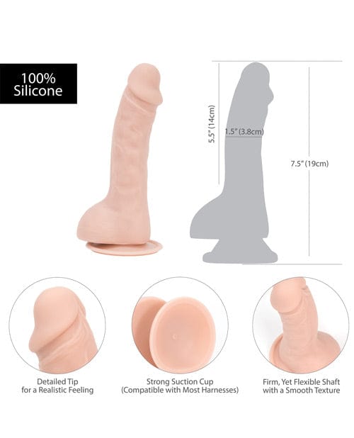 B.M.S. Enterprises Addiction Brad 7.5" Dildo - Beige Dildos