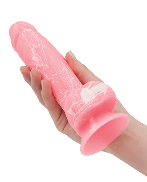 B.M.S. Enterprises Addiction Brandon 7.5" Glow In The Dark Dildo - Pink Dildos