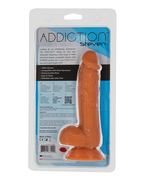 B.M.S. Enterprises Addiction Steven 7.5" Dildo - Caramel Dildos