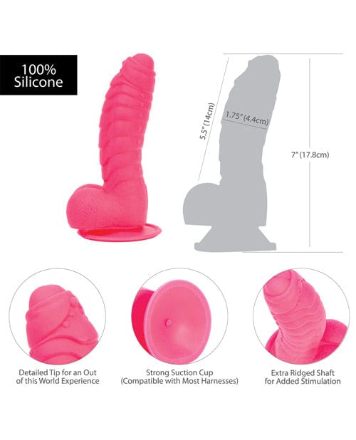 B.M.S. Enterprises Addiction Tom 7" Dildo - Hot Pink Dildos