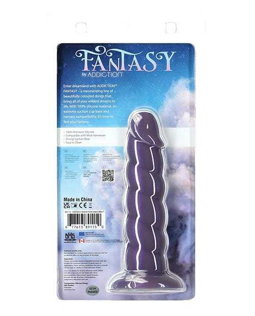 B.M.S. Enterprises Fantasy Addiction 7" Unicorn Dildo - Purple Dildos