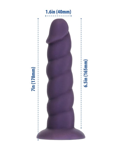 B.M.S. Enterprises Fantasy Addiction 7" Unicorn Dildo - Purple Dildos