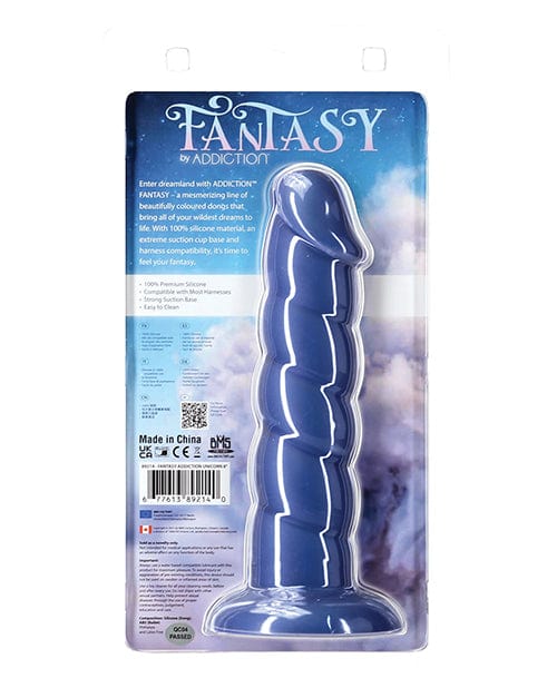 B.M.S. Enterprises Fantasy Addiction 8" Unicorn Dildo - Blue Dildos