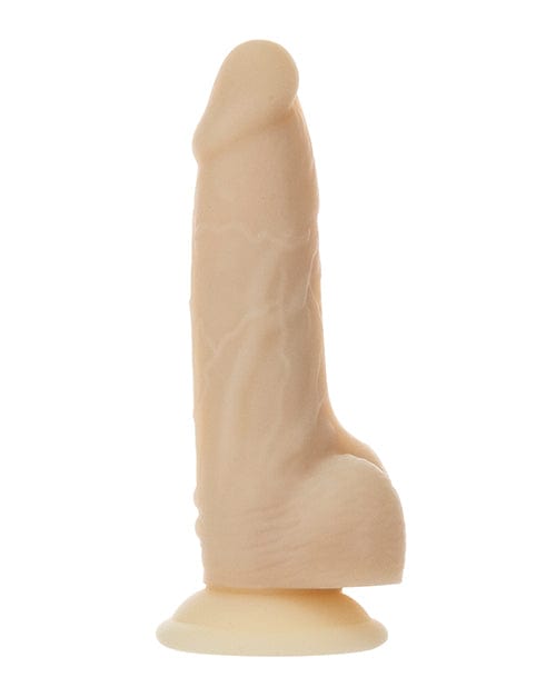 B.M.S. Enterprises Naked Addiction 7" Rotating &amp; Vibrating Dong with Remote - Flesh Dildos