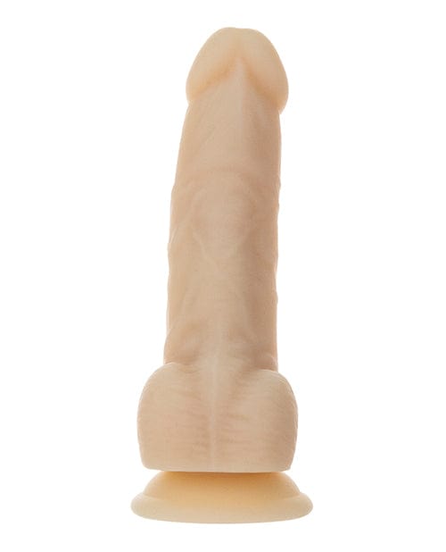 B.M.S. Enterprises Naked Addiction 7" Rotating &amp; Vibrating Dong with Remote - Flesh Dildos