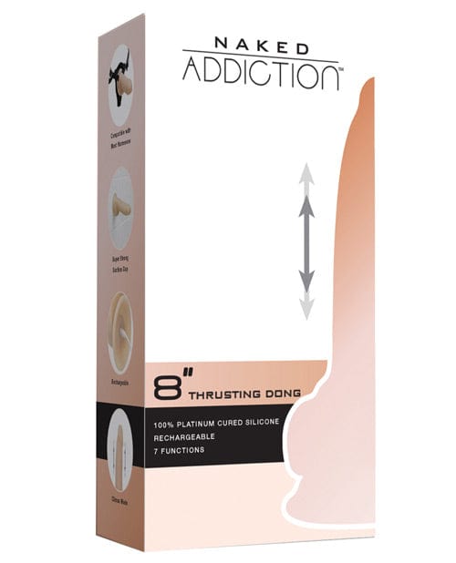 B.M.S. Enterprises Naked Addiction 9" Thrusting Dong with Remote - Flesh Dildos