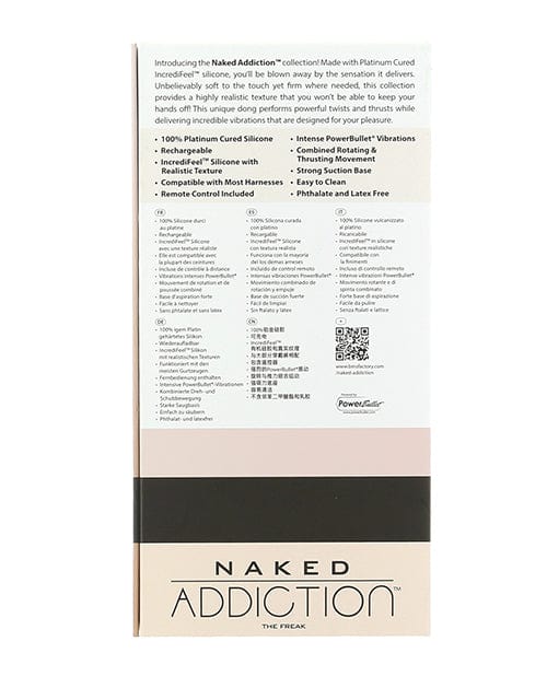 B.M.S. Enterprises Naked Addiction The Freak 7.5" Rotating &amp; Thrusting Vibrating Dong - Ivory Dildos