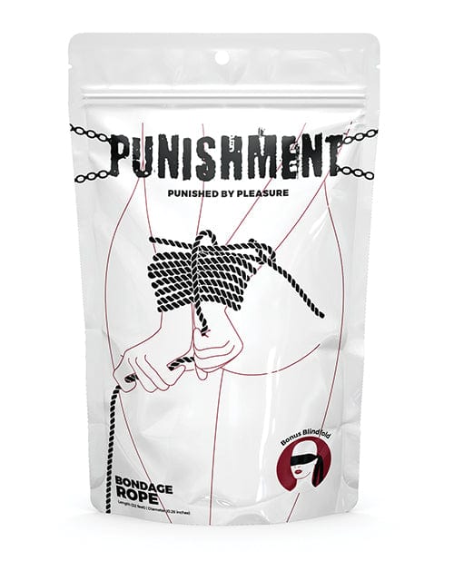 B.M.S. Enterprises Punishment Bondage Rope - Black Kink &amp; BDSM
