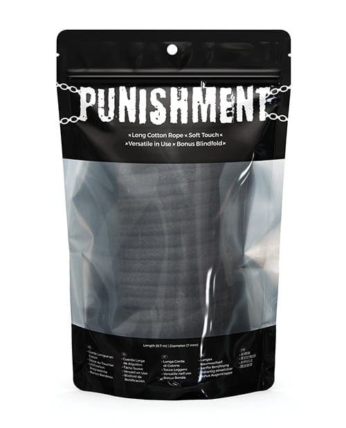 B.M.S. Enterprises Punishment Bondage Rope - Black Kink &amp; BDSM